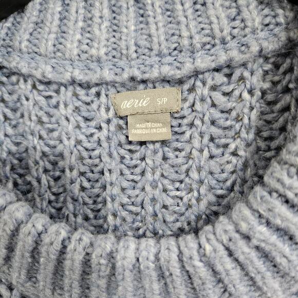 Aerie Oversized Chunky High Neck Blue Long Sweater. Size Small - Picture 7 of 8
